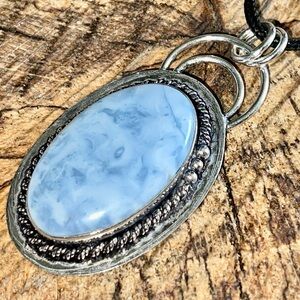Blue-Toned Owyhee Opal Pendant 2 1/2”